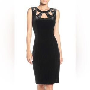 Velvet Cutout Sheath Dress